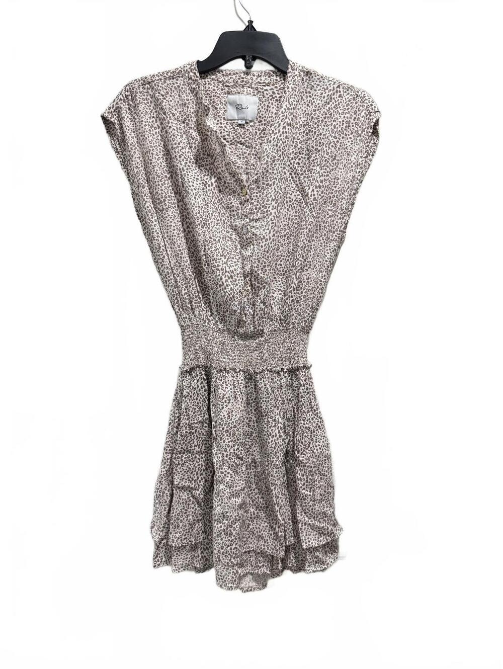 Rails Angelina Linen Blend Cheetah Print Mini Dress Small - Picture 1 of 8